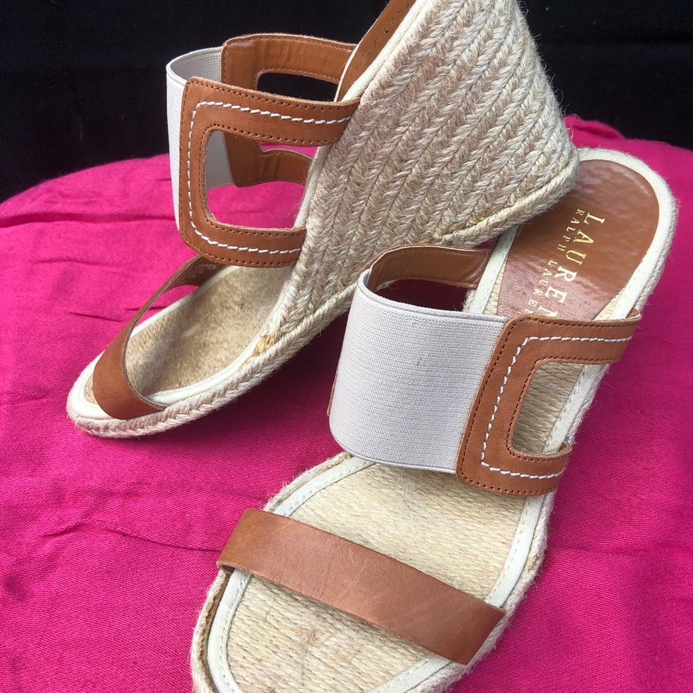 Ralph Lauren Platform Wedge Espadrilles